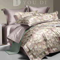Ensemble de literie 3 pièces certifié OEKO-TEX 200TC, antibactérien, écologique, motif floral végétal, 100% coton, pour usage domestique, personnalisé en usine
