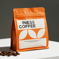 Emballage de café de luxe personnalisé finition mate forte étanchéité anti-oxydation pochette à fond plat pour café sacs en mylar