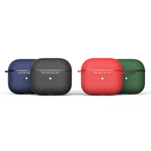 Étui pour Apple <span class=keywords><strong>Airpods</strong></span> <span class=keywords><strong>3</strong></span> <span class=keywords><strong>2021</strong></span> housse en cuir motif Lichi housse pour écouteurs sans fil pour <span class=keywords><strong>AirPods</strong></span> <span class=keywords><strong>3</strong></span> - Product Image 5
