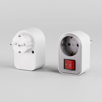 Adaptateurs de Prise Électrique Schuko Conformes aux Normes Européennes UE, Interrupteur Bipolaire 16A, Prises de Charge en Plastique avec Interrupteur, Certifiés GS CE, pour Maison et Bureau