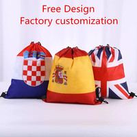 Sac de sport en polyester 210D personnalisé pour événements nationaux de football 2026, idéal pour la gym, les activités de plein air, les souvenirs des supporters et les voyages