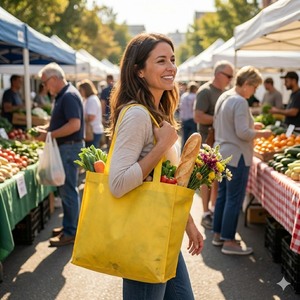 Bolsa Reutilizable Personalizada con Logotipo al por Mayor, Nueva Bolsa Ecológica de Tela No Tejida, Bolsa de Compras - Product Image 6