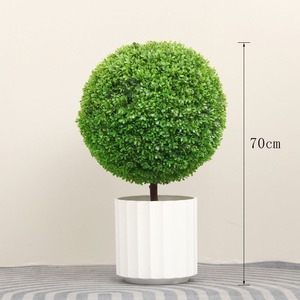 Arbre artificiel en buis à triple boule, plante paysagère pour la décoration de la maison, du bureau et des mariages, plantes artificielles pour la décoration intérieure - Product Image 3