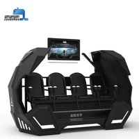 Machine VR d'intérieur 4 places en PVC, équipement de jeu pour grand parc d'aventure, stand de fête foraine pour aéroport et parc à thème