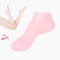 Chaussettes en silicone pour femmes hydratant pied cheville gel Aloe pour sec fissuré anti-dérapant chaussettes imperméables