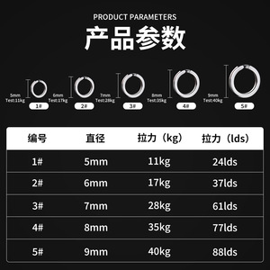 200-Piece Flattened Double <b>Ring</b> Combination Set Lure <b>Ring</b> Accessories for Carp Fishing Gear with <b>Ring</b> Connector - Product Image 2