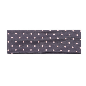Diadema elástica con lunares para mujer, banda para el pelo deportiva que absorbe el sudor, estilo deportivo informal, material de algodón, 7 cm de ancho - Product Image 5