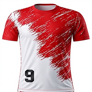 Camiseta de Fútbol Personalizada, Verano/Invierno, Apliques, Secado Rápido, Absorbe la Humedad, Estampada, Equipación de Equipo, Manga Corta, Elástica en Cuatro Direcciones, Top Deportivo - Product Image 1