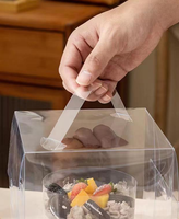 Boîtes à cupcakes miniatures en plastique de 2 à 6 pouces avec poignée pour l'emballage et la présentation de pâtisseries pour les fêtes et les boulangeries, contenants à gâteaux avec fenêtre transparente