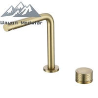 Robinet de lavabo monocommande Wayon de luxe en or brossé, dernière collection