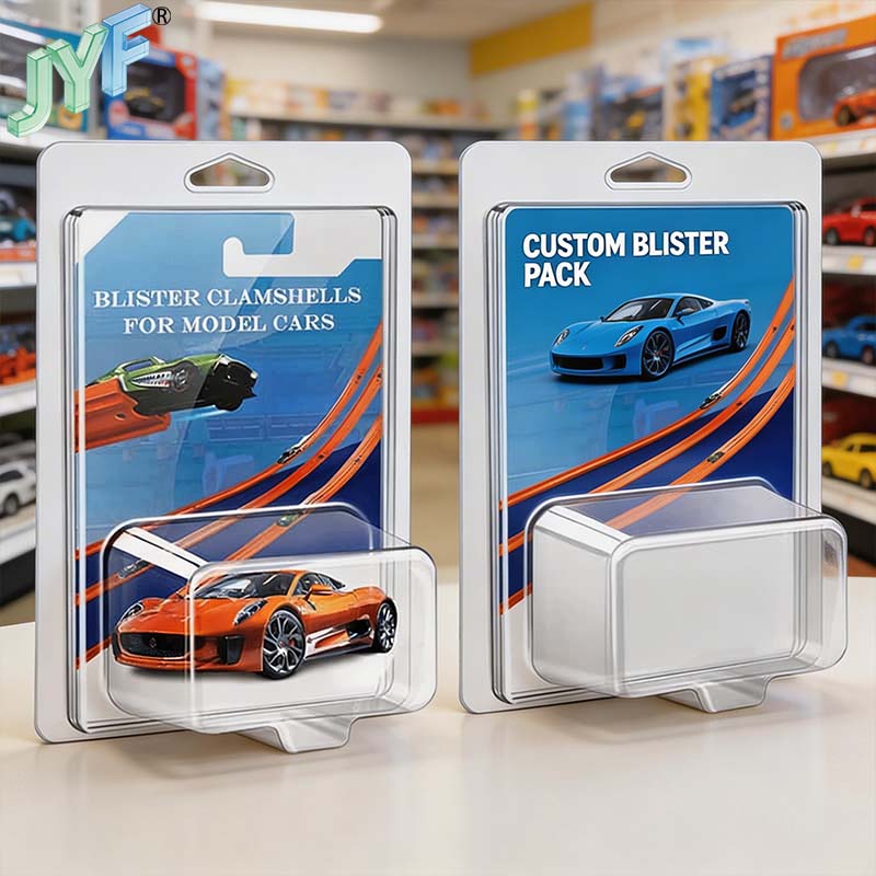 Manufacturer Custom Transparent PET Blister Packaging With Card Slide For Car Model PP Plastic Customized Clamshell Blister