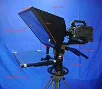 Téléprompteur de 19 pouces pour studio de diffusion, type caméra intégrée