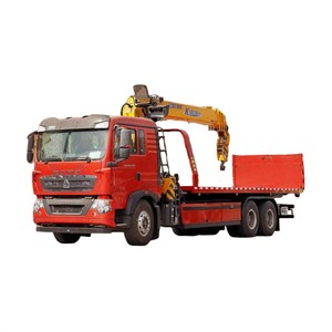 Camión de Remolque HOWO TX de 10 Toneladas con Plataforma Deslizante, Grúa Plegable, Transportador de Autos, Vehículo de Rescate 6x4, Camión de Remolque con Plataforma Plana y Grúa Articulada - Product Image 1
