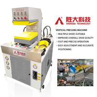 Machine de presse hydraulique SHENGDA pour la fabrication de chaussures, semelle en caoutchouc, dessus de la chaussure, pressage vertical avant, arrière, latéral, fixation de la semelle