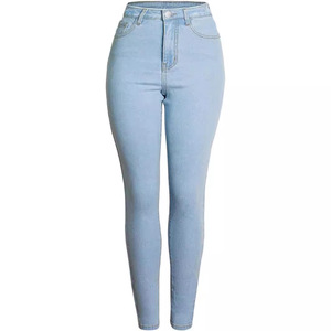 Jean Skinny Bleu Clair Ultra-Élastique pour Femme Grande Taille – Pantalon Stretch Style Europe-Amérique Idéal pour le Quotidien - Product Image 4