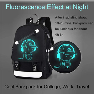 Sac à dos de voyage personnalisé en nylon phosphorescent style hip-hop avec doublure en coton et fermeture ouverte - Product Image 4