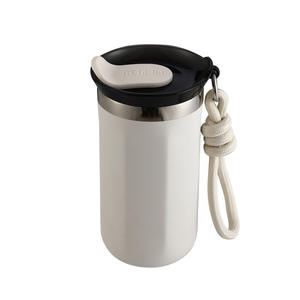 Tasse thermos portable à double couche en acier inoxydable 304 de grande valeur tasse à café portable avec corde de cadeau d'affaires pour l'extérieur nouveau - Product Image 1