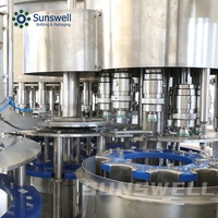 Ligne de production complète et entièrement automatique d'eau minérale pure en bouteille en plastique, machine de remplissage d'eau