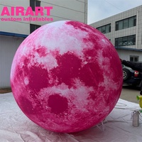 Ballons gonflables en forme de lune rose, planète gonflable sur mesure pour la décoration d'événements du Jour de la Terre