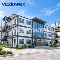 VICDOWEX Vicdowex-DB1 Bureau Conteneur Modulaire Préfabriqué à Montage Rapide avec Mur Rideau en Verre Design Contemporain Portable