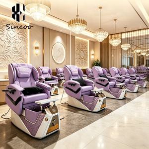 Factory Direct Adjustable <b>Vibration</b> Foot Spa Pedicure <b>Chair</b> 7-Color Lights Electric Nail Salon <b>Chair</b> Pipeless Whirlpool Basin - Product Image 1