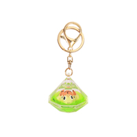 Nouveau design OEM ODM, vente en gros, porte-clés créatif personnalisé en acrylique avec mini liquide, flotteur marin en résine 3D, sable mouvant et paillettes en alliage