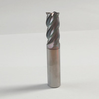 OKE Fraise à queue plate noire à 4 cannelures, revêtue, outil de coupe CNC, modèle 088, longueur 10 mm