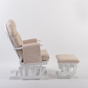 เก้าอี้ไม้โยกหนังกลับสไตล์ร่วมสมัยสำหรับคุณแม่และเด็กทารกสำหรับห้องนั่งเล่นบ้านที่ขี้เกียจผ่อนคลาย - Product Image 2