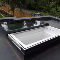 Fenêtre coulissante extérieure en aluminium insonorisée, double vitrage noir, profilé de dernière génération, design australien standard, pour cuisine