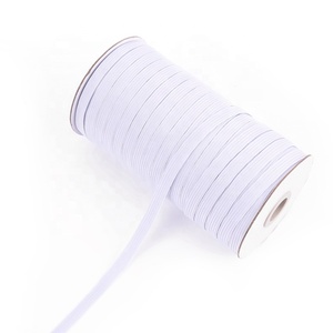 Venta al por mayor de fábrica: Cinta elástica blanca de alta elasticidad de 1 cm/6 mm para textiles del hogar, prendas de vestir, calzado y accesorios, hecha de hilo de poliéster y caucho. - Product Image 2