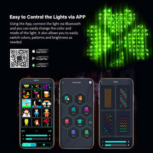 App <strong>Control</strong> Christmas Smart Rgb Pixel Addressable Curtain Lights Party <strong>Programmable</strong> <strong>Led</strong> Fairy Smart Curtain Lights - Product Image 6