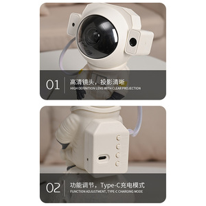 Nouvelle Lampe de Projection LED HD Ciel Étoilé Transfrontalière, Projecteur d'Étoiles Intelligent pour Haut-parleur, Veilleuse de Luxe - Product Image 4