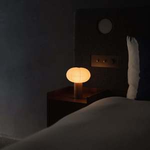 Lampe de table japonaise Wabi Sabi, lumière LED, ampoule E27, interrupteur de commande, lampe de chevet, lampe de salon, lampe de canapé - Product Image 3