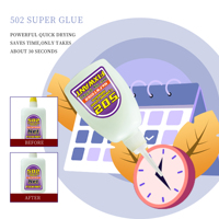 Colle Forte Liquide Instantanée Cyanoacrylate 50G, Séchage Rapide pour Cuir Caoutchouc Bois Métal – Outil Adhésif à Forte Adhérence (OEM ODM)