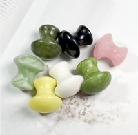Planche à gratter en quartz rose champignon Gua Sha Guasha Outil de massage du visage Rouleau de jade de qualité supérieure