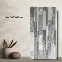 Carreaux de porcelaine antibactériens 3D effet brique 300x600mm |   Carreaux muraux extérieurs modernes pour les façades d'hôtels et de villas, antidérapants