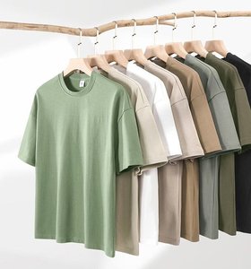 Camiseta de Algodón Grueso de 330 GSM para Hombre - Camiseta de Hombros Caídos con Hilo Doble 21S - Product Image 6