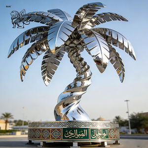Statue emblématique <span class=keywords><strong>de</strong></span> l'Expo mondiale d'Arabie Saoudite 2030, grande sculpture en acier inoxydable miroir en forme <span class=keywords><strong>de</strong></span> palmier - Product Image 6