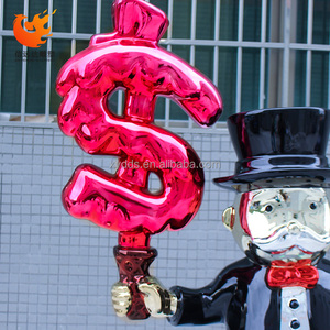 Nhà máy tùy chỉnh phim hoạt hình Vịt Nhựa Electroplated sợi thủy tinh điêu khắc đầy màu sắc nghệ thuật động vật bức tượng trong nhà cao cấp trang trí nội thất - Product Image 6