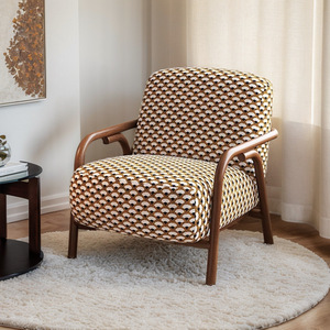 Fauteuil simple moderne léger <span class=keywords><strong>de</strong></span> style français en tissu rembourré <span class=keywords><strong>de</strong></span> mousse pour salon, balcon, chambre à coucher, gîte haut <span class=keywords><strong>de</strong></span> gamme, <span class=keywords><strong>canapé</strong></span> décontracté - Product Image 3
