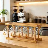 Étagère à vaisselle en bambou 2 pièces, support de rangement pour assiettes, support et rangement pour planche à découper, support de rangement pour menus.