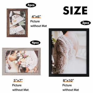 Vente en gros de cadres <span class=keywords><strong>photo</strong></span> en bois vintage, lot de 10, personnalisés, 8x10, 5x7, 4x6, pour la <span class=keywords><strong>d</strong></span>écoration de la maison - Product Image 2