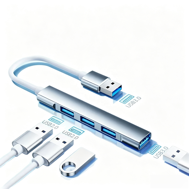 4 Ports USB HUB USB3.0 Transfer Speed Up to 5Gpbs Metal body aluminum alloy case