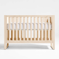 Lit bébé multifonctionnel en bois massif de luxe moderne pour enfants, écologique, durable, réglable, finition naturelle, bon