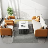 Stuhl Couch Set Custom Office Sofa & Club Cube Leder Schnitts ofa Moderne Büromöbel PU-Leder Kunstleder