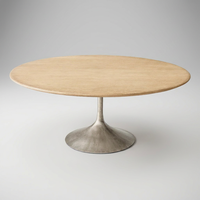 Table à manger en bois massif de haute qualité, personnalisable, mobilier de restaurant, table ronde à café pour villa moderne, hôtel