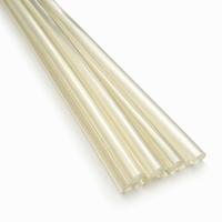 Bâton de colle EG-B309 Jaune clair transparent à faible consommation, adhésif thermofusible EVA pour la fixation de fleurs artificielles et l'artisanat
