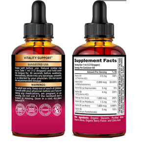 Suplemento Dietético de Vitaminas del <span class=keywords><strong>Complejo</strong></span> <span class=keywords><strong>B</strong></span> 8 en 1, 20000mcg, con Sabor a Bayas Naturales, Fórmula Personalizada con Logotipo, Certificado GMP, Gotas Líquidas Orgánicas - Product Image 6