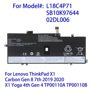 Laptop-Akku <span class=keywords><strong>L18C4P71</strong></span> für Lenovo ThinkPad X1 Carbon Gen 8 7. Generation 2019 2020 X1 Yoga 4. Generation 4 TP00110A TP00110B 15,36V 51WH - Product Image 2