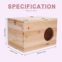 Hamster en bois personnalisé grande maison nid d'écureuil maison boîte d'élevage en bois pour Chinchilla